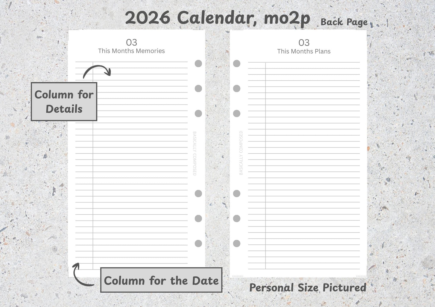 2026 Calendar, Month on Two Pages, Mon Start